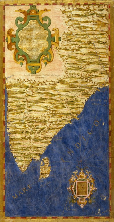 Indian subcontinent and island of Sri Lanka by Ignazio Danti